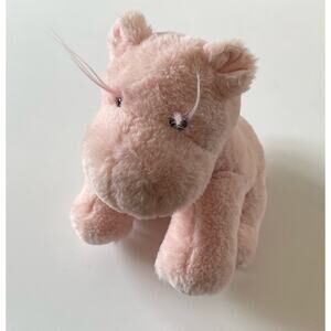 Portland Plush HATTIE The Hippo Pink Hippopotamus Plush 10” Rare Stuffed Animal